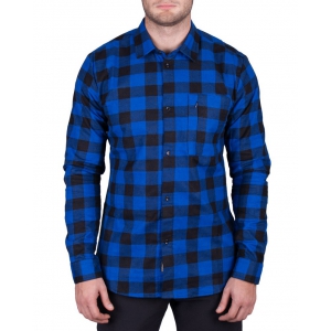 Flannel Shirt / navy-black plaid